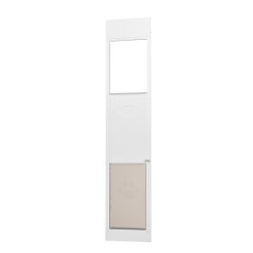 Dog Door for Sliding Glass Door, 75 7/8"-80 11/16" Adjustable Height Doggy Door for Sliding Doors