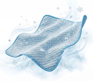 Dog Cooling Mat for Small Pets Up to 11 lbs, 19.7"x15.7" - Gel Free Ice Silk Self-Cooling Pad, Non-Slip Portable Summer Pet Bed for Kittens Puppi