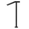 Single Post 1-2, Black Steel Railing 441LBS Capacity Baking Varnish Iron Stairs Stylish Handrails for Outdoor Steps with Expansion Bolts & Drill Bit