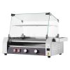 Hot Dog Roller, 18 Hot Dog 7 Rollers, Stainless Steel Sausage Grill Cooker, 1050W Commercial Hot Dog Machine with Dual Temp Control, Cover