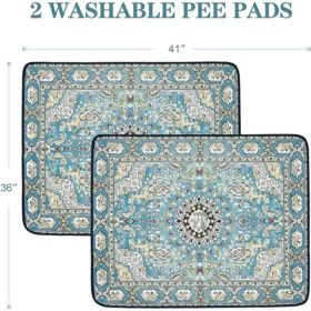 Qeils Washable Pee Pads For Dogs, 2 Pack Reusable Puppy Pads 36x41  Super Absorbent Leakproof Dog Training Pads, Non-Slip Potty Pads For Floor, C (Option: 2pcs)