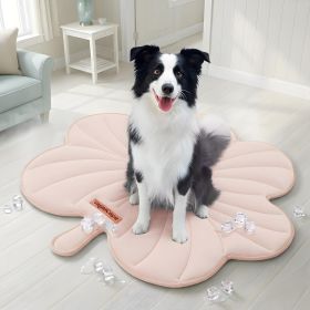 Dog Cooling Mat, Washable Pet Cooling Mat, Medium 35" x 33" Thick & Durable Large Cooling Mat for Dogs (Color: Pink)