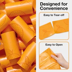 Citrus Scented Dog Poop Bags, Leak Proof, Extra Thick and Large Pet Waste Bags for Dogs Walking, Cat Litter and Babies' Diaper (Color: Citrus  1 Count (Pack of 300))