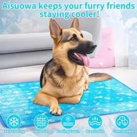 Dog Cooling Mat, Pet Cooling Mat with Non-Toxic Solid Gel, Self-Cooling Pad for Dogs, Waterproof, Durable Cooling Bed for Indoor, Outdoor, Summer (size: Regular  M (50*65cm))