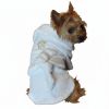 White Gold Crown Cotton Dog Bathrobe by Doggie Design