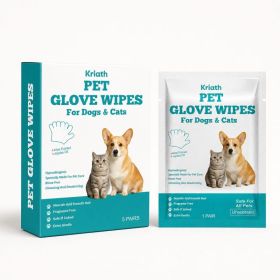 Kriath Disposable Pet Glove Wipes, 5 Pieces (Option: 5 Pieces)